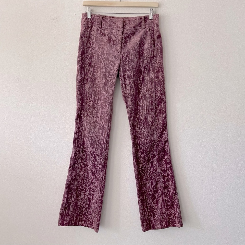 Charmel Purple Velvet Bootcut Pants